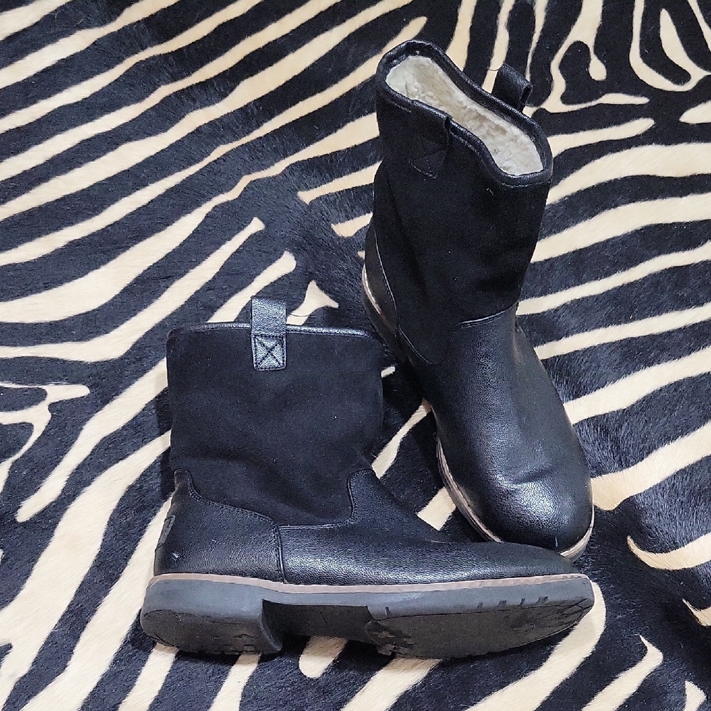 Nautica Bosun 3 Black Mixed Media Winter Boots | Size 7.5